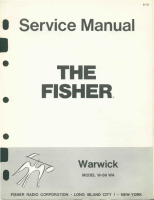 Fisher WARWICK-W-59-WA - Service Manual 